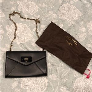 New Kate Spade Black and Gold Crossbody